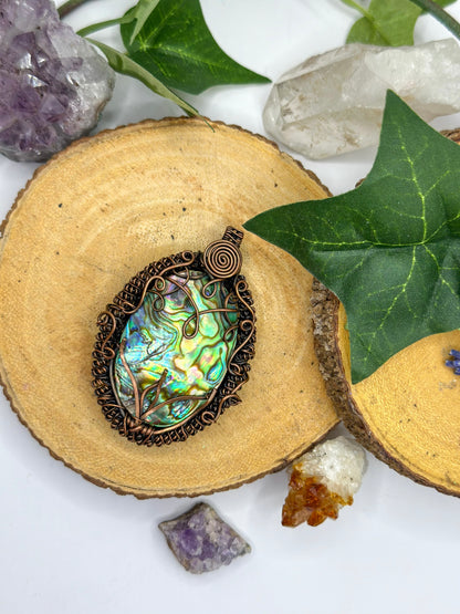 "You’re A Lotus Flower" Abalone Pendant