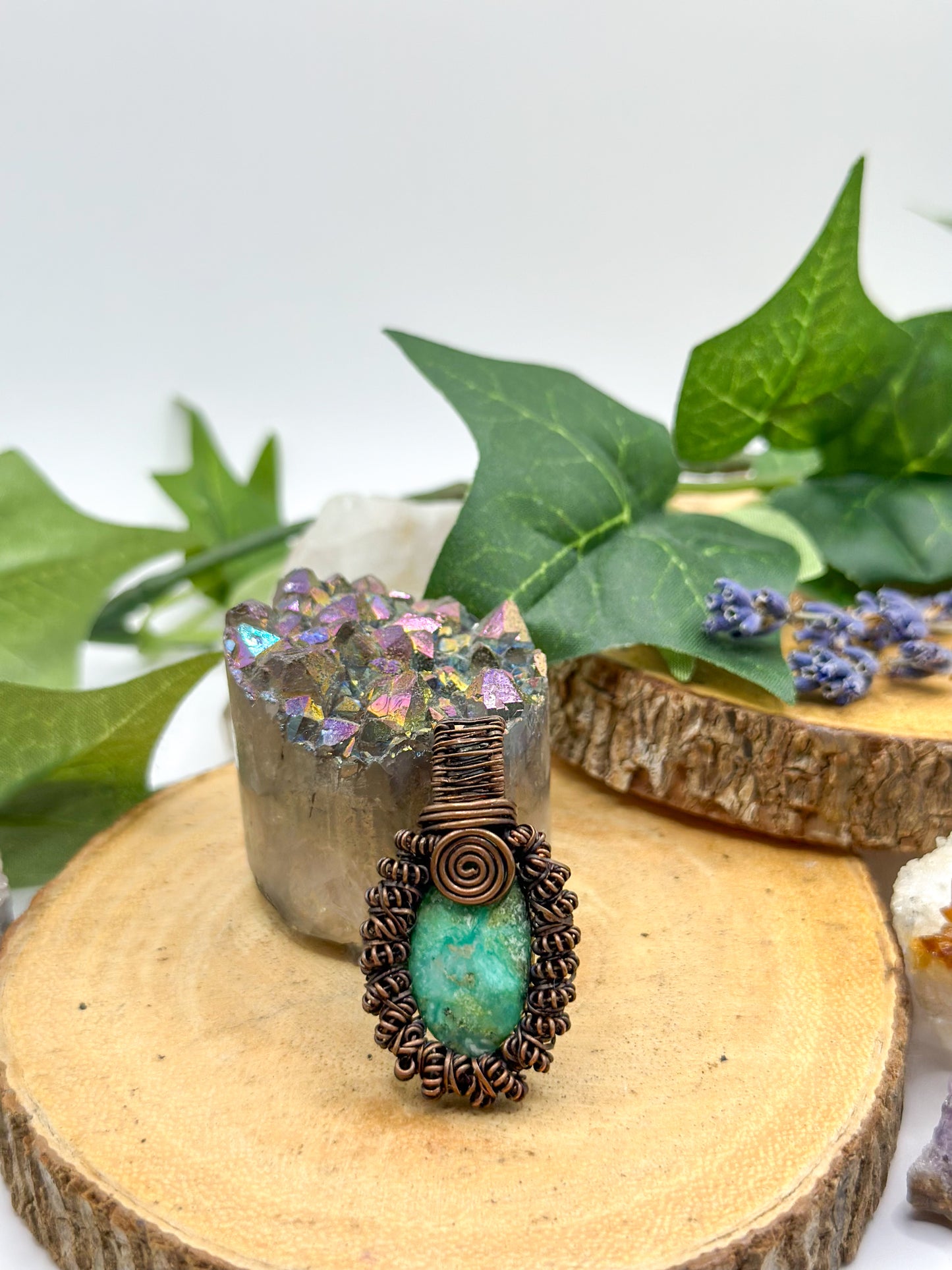 "Time and Tide" Tibetan Turquoise Pendant