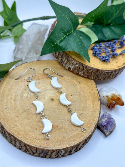 "Tres Lunas" Dangle Earrings