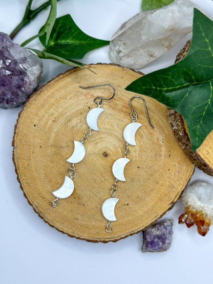 "Tres Lunas" Dangle Earrings